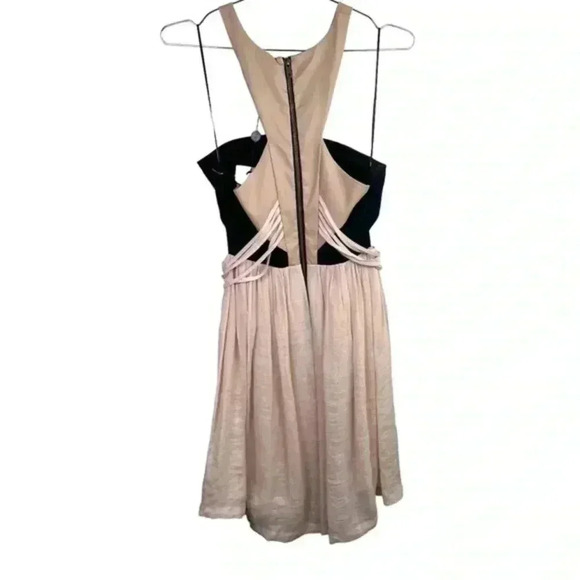 Bless'ed Are The Meek Black And Cream Status Quo Cutout Mini Dress - Picture 3 of 10